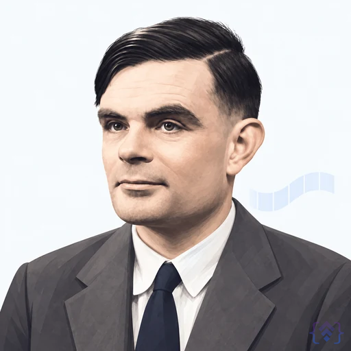 Editorial portrait of Alan Turing