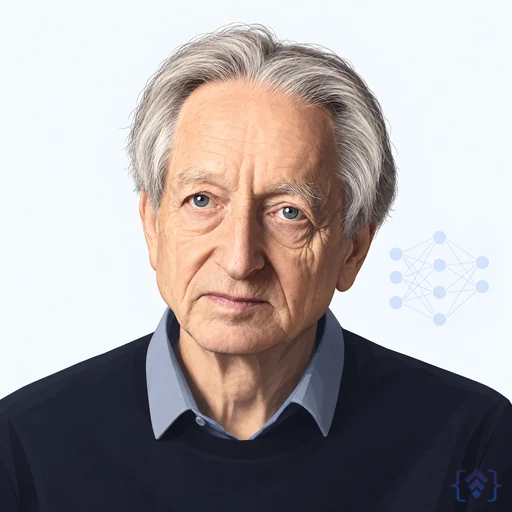 Editorial portrait of Geoffrey Hinton